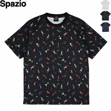 Rakuten - SPAZIO スパッツィオ サッカー フットサル 半袖シャツ 練習着 スレジェンド総柄プラシャツ GE-1158 ジュニア キッズ 子供用【1枚までメール便OK】