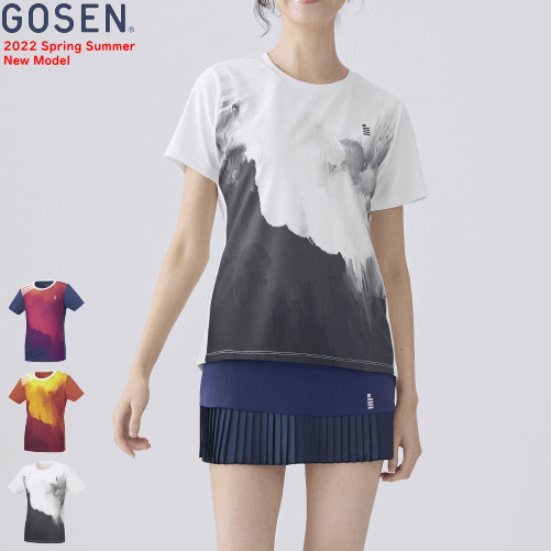 ゴーセン GOSEN バドミントン ウェア ゲームシャツ ユニホーム 半袖シャツ T2211 レディース 女性用 【1枚までメール便OK】