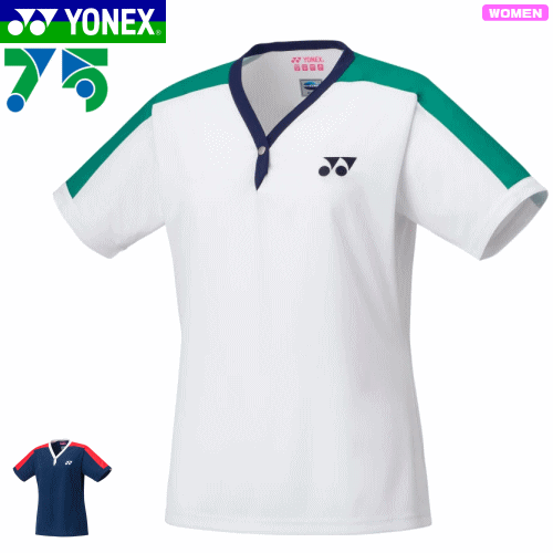 YONEX ヨネックス バドミントン ウェア 75THゲームシャツ ユニホーム 半袖シャツ ［20629A］[レディース：女性用]【1枚までメール便OK】