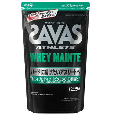 ザバス プロテイン アスリート ホエイメンテ バニラ味 378g（約18食分） CZ7478　SAVAS