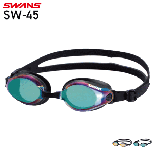 スワンズ SWANS スイミングゴーグル スイムゴーグル フィットネス用 ミラータイプ SW-45 M