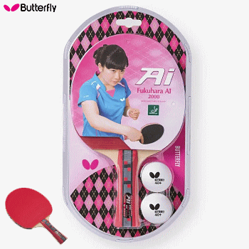 バタフライ BUTTERFLY 卓球ラケット 福原愛2000 ラバーばりラケット レジャー用 16940