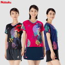 ニッタク Nittaku 卓球 ユニフォーム シャツ ウェア モダンフラワーシャツ レディース 女性用 NW-2221【1枚までメール便OK】