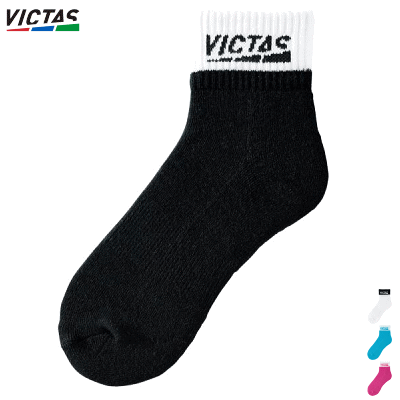 ヴィクタス VICTAS PLAY 卓球 ソックス 靴下 ツートーン ショートソックス 2TONE SHORT SOCKS 662102【1足までメール便OK】
