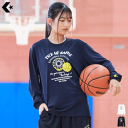 コンバース CONVERSE バスケットウェア Tシャツ 長袖シャツ 練習着 ガールズプリントロングスリーブシャツ レディース 女性用 CB342353L【1枚...