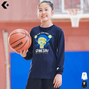 コンバース CONVERSE バスケットウェア Tシャツ 半袖シャツ 練習着 Jr.プリントロングスリーブシャツ ミニバス ジュニア キッズ 子供用 CB442356L【1枚までメール便OK】【2024FW】