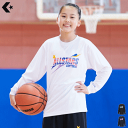 コンバース CONVERSE バスケットウェア Tシャツ 半袖シャツ 練習着 Jr.プリントロングスリーブシャツ ミニバス ジュニア キッズ 子供用 CB442...