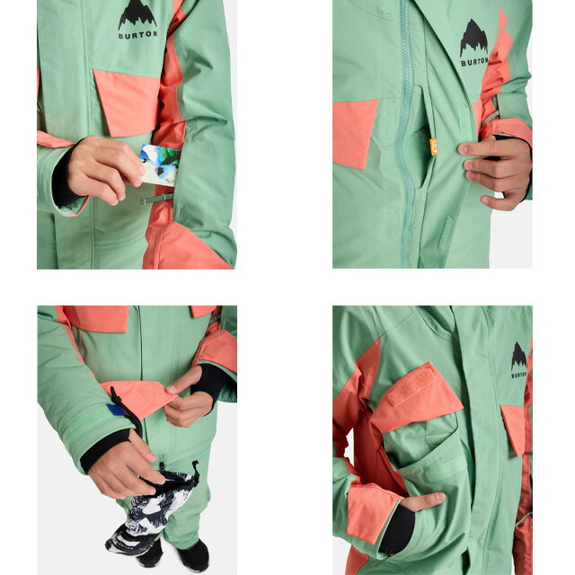 【BURTON】バートン 【Kid's Ascutney 2L Jacket】 キッズ アスカットニー 2L ジャケット 25-26 Soft Sage / Peach Echo スノーボード ウェア 子供用 2