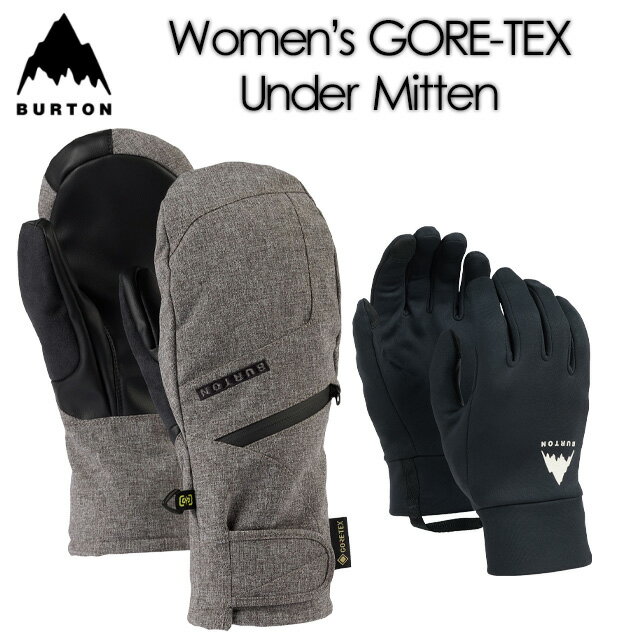 【BURTON】バートン【Women's GORE-TEX Under Mitten】ウィメンズ GORE-TEX アンダー ミトン25-26 Gray Heatherスノーボードグローブ 女性用