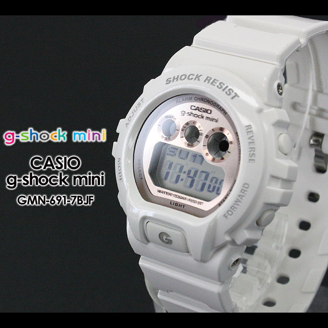 腕時計, レディース腕時計  G- GMN-691-7BJFwhitepink g-shock mini 