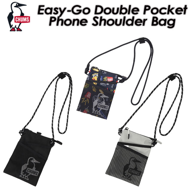 樂天商城 - 【CHUMS】 チャムス【Easy-Go Double Pocket Phone Shoulder Bag】 イージーゴーダブルポケットフォンショルダーバッグバッグ スマートフォンショルダーCH60-3911