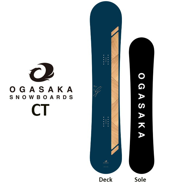 製 品 説 明 「CT」は、「迷ったらCT」というほどOGASAKA SNOWBOARDS の中で最も人気の高いモデルです。 ラウンド形状、ディレクショナル、キャンバー構造のオーンドックスなフリースタイルボードで、カービングを楽しみたいという方に広く選ばれています。 ボード全体のフレックスは柔らかめで軽く踏み込んだだけでボードがたわみ、サッと行きたい方向に向きながらしっかりとボード全体で雪面をグリップ。 スウィートスポットが広く、乗る位置(ポジション)に神経質にならずに軽快にボードを操作できることが特徴です。 26-27モデルでは、芯材をNVコアからBXコアへ、補強材もグラス・カーボンコンボジットからグラス＋カーボンリボンに変更。 フレックスバランスを調整し軽量感と扱いやすさを追求しました。 上級モデルにはハードフレックスなものが多い中、CTは初心者からエキスパートユーザーまで幅広い層の期待に応えます。■Item info 「CT」は、「迷ったらCT」というほどOGASAKA SNOWBOARDS の中で最も人気の高いモデルです。 ラウンド形状、ディレクショナル、キャンバー構造のオーンドックスなフリースタイルボードで、カービングを楽しみたいという方に広く選ばれています。 ボード全体のフレックスは柔らかめで軽く踏み込んだだけでボードがたわみ、サッと行きたい方向に向きながらしっかりとボード全体で雪面をグリップ。 スウィートスポットが広く、乗る位置(ポジション)に神経質にならずに軽快にボードを操作できることが特徴です。 26-27モデルでは、芯材をNVコアからBXコアへ、補強材もグラス・カーボンコンボジットからグラス＋カーボンリボンに変更。 フレックスバランスを調整し軽量感と扱いやすさを追求しました。 上級モデルにはハードフレックスなものが多い中、CTは初心者からエキスパートユーザーまで幅広い層の期待に応えます。 ※サイズ表記は若干の誤差が生じる場合があります事を御了承下さいませ。