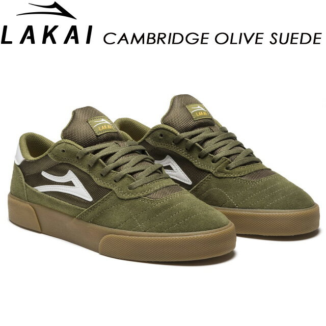 【LAKAI】 ラカイ 【CAMBRIDGE OLIVE SUEDE】 PARA-MOUNTソール / DELUXLITEインソール スニーカー スケートボード SK8