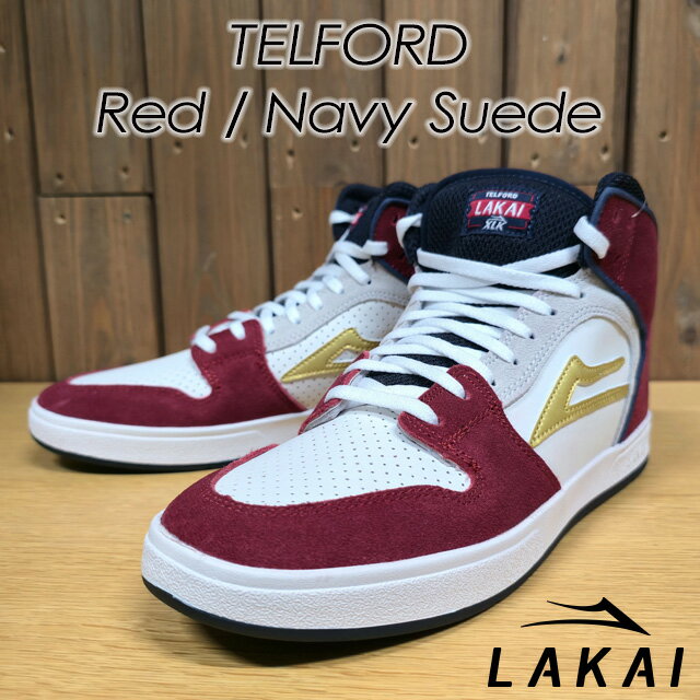 Lakai - 【LAKAI】 ラカイ 【TELFORD】テルフォードRed/NavySuede レッド/ネイビースエードスニーカー スケートボード SK8 スケシュー スケボー