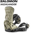 サロモン 【SALOMON】【HIGHLANDER】 23-24 MODEL ユニセックス スノーボードビンディング ビンディング バインディング スノーボード