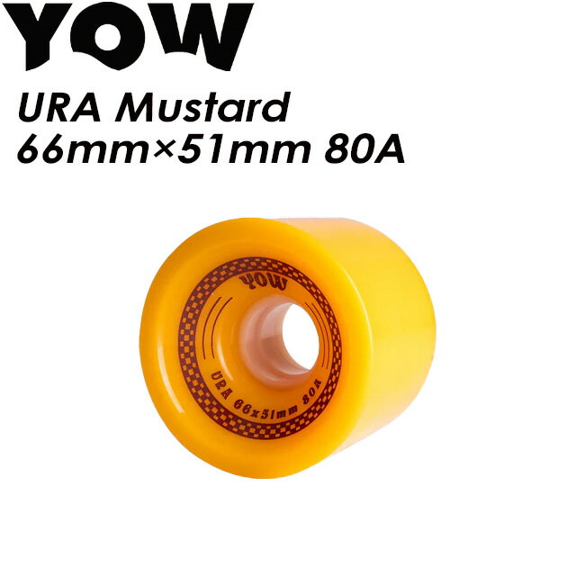 【YOW SURFSKATE】 ヤウ サーフスケート【YOW URA 66×51mm Mustard 80A Wheels Pack 】ウィール スケートボード