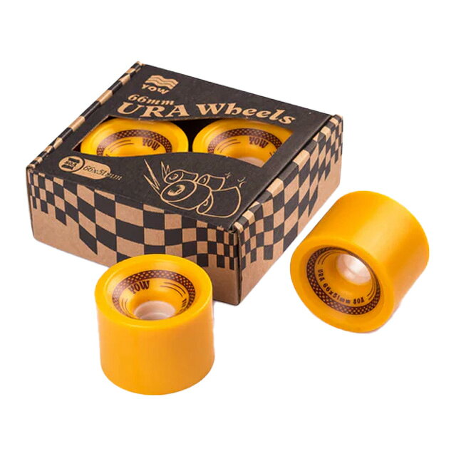 【YOW SURFSKATE】 ヤウ サーフスケート 【YOW URA 66×51mm Mustard 80A Wheels Pack 】 ウィール スケートボード 2
