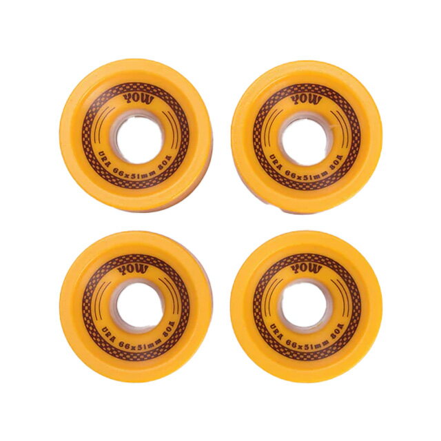 【YOW SURFSKATE】 ヤウ サーフスケート 【YOW URA 66×51mm Mustard 80A Wheels Pack 】 ウィール スケートボード 3