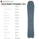 【GENTEMSTICK】ゲンテンスティック【BABY STINGRAY 151】2025-2026 MODEL バックカントリー フリーライド スノーボード ...