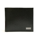【サマーセール☆全品P5倍&最大15000円スペシャルクーポン15日迄】フェラガモ メンズ レザー 二つ折り財布 ブラック 66 7068 351322 001 BLACK FERRAGAMO