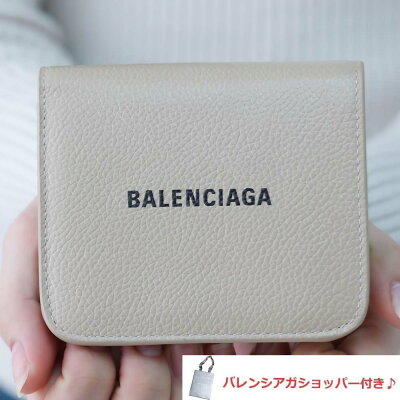 【GW直前SALE☆全品P5倍&最大1万円スペシャルクーポン30日迄】BALENCIAGA バレンシアガ 594216 1IZI3 2761 CASH バイフォールド ウォレット 二つ折り財布 ベージュ系