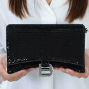 【サマーセール☆全品P5倍&最大15000円スペシャルクーポン15日迄】BALENCIAGA バレンシアガ 656050 2AAPT 1000 HOURGLASS チェーンショルダーウォレット(4)