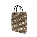 【GW・母の日ギフト直前お買得セール☆全品7％OFFクーポン☆30日迄☆全品新品】BALENCIAGA バレンシアガ 693805 210H9 2769 ショッピングバッグ/フォンホルダーバッグ ブラウン×ホワイト