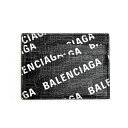 【GW・母の日ギフト直前お買得セール☆全品7％OFFクーポン☆30日迄☆全品新品】BALENCIAGA バレンシアガ 594309 210HO 1060 CASH CARD HOLDER/カードケース ブラック×ホワイト