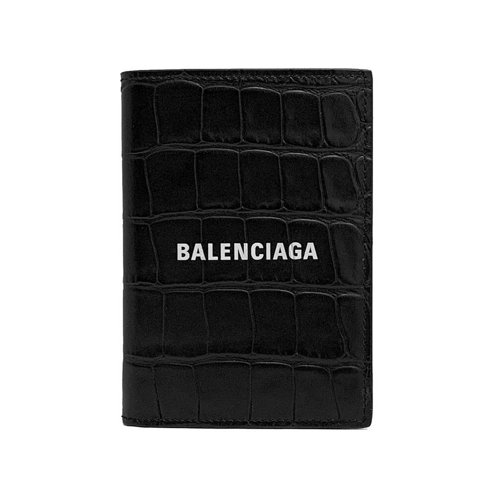 【決算大処分市☆全品10％OFFクーポン☆31日迄☆全品新品】BALENCIAGA (バレンシアガ) 681579 1R0P3 1000 メンズ 二つ折り財布 コンパクトウォレット ブラック