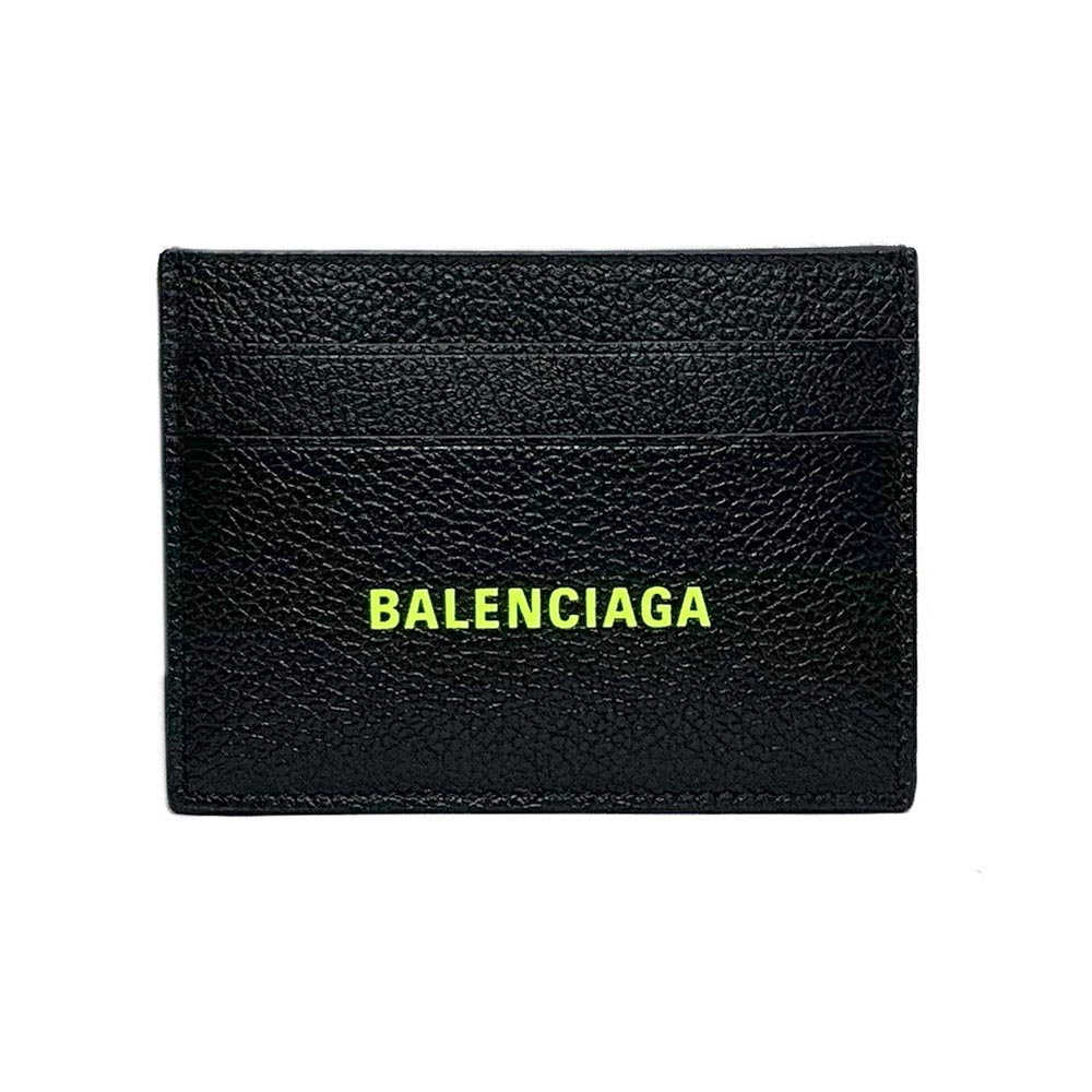 【GW・母の日ギフトスペシャルセール☆全品10％OFFクーポン☆12日迄☆全品新品】BALENCIAGA バレンシアガ 594309 13MR3 1072 CASH CARD HOLDER/カードケース ブラック×イエロー