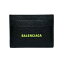 【激安!在庫大処分市☆全品5％OFFクーポン☆31日迄☆新品】BALENCIAGA バレンシアガ 594309 13MR3 1072 CASH CARD HOLDER/カードケース ブラック×イエロー