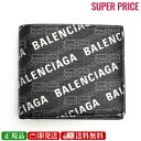 バレンシアガ 【GW・母の日ギフトスペシャルセール☆全品10％OFFクーポン☆12日迄☆全品新品】BALENCIAGA バレンシアガ 594549 2AAH0 1060 メンズ 二つ折り財布 BBロゴ ブラック