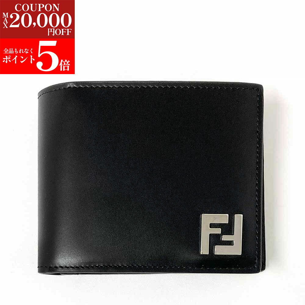 【新春クリアランスSALE☆全品P5倍＆最大2万円クリアランスクーポン18日迄】※訳あり※FENDI フェンディ 7M0373 AFF2 F0GXN W2 FFスクエア 二つ折り財布 メンズ