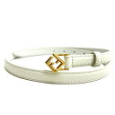 【サマーセール☆全品P5倍&最大15000円スペシャルクーポン15日迄】FENDI フェンディ 8C0742 ANSS F1JTW FFダイヤモンド ベルト ホワイトレザー ベルト