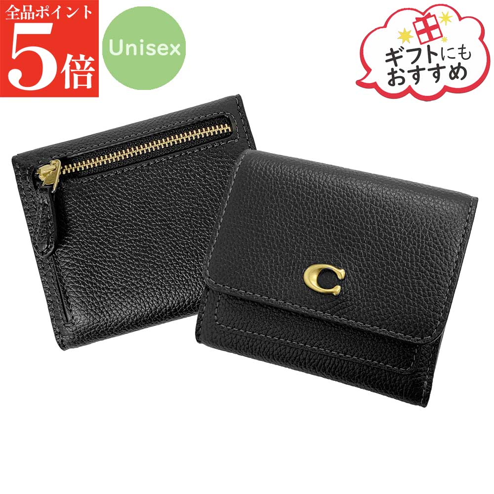 Rakuten - 【正規品・新品・GW直前スーパーSALE全品P5倍＆全品5％値引きクーポン30日迄】COACH コーチ 二つ折り財布 ミラ CAO13 レディース レザー スモール フラップ ウォレット メタルロゴ ミニ財布 メンズ ユニセックス 女性用 婦人用 男性用 紳士用 男女兼用