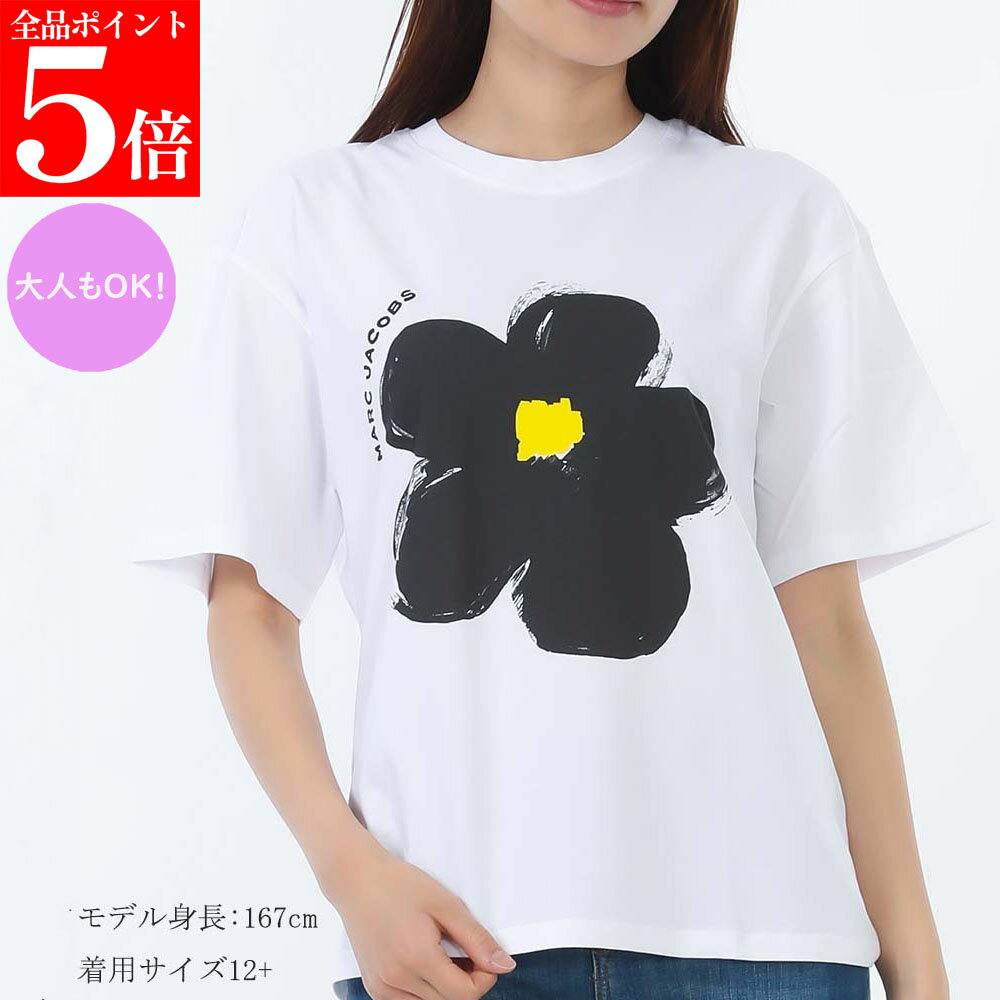 Rakuten - 【正規品・新品・GW直前スーパーSALE全品P5倍＆全品5％値引きクーポン30日迄】MARC JACOBS KIDS マークジェイコブスキッズ W60465 10P レディース ガールズ フローラル 半袖Tシャツ 大人もOK 女性用 婦人用