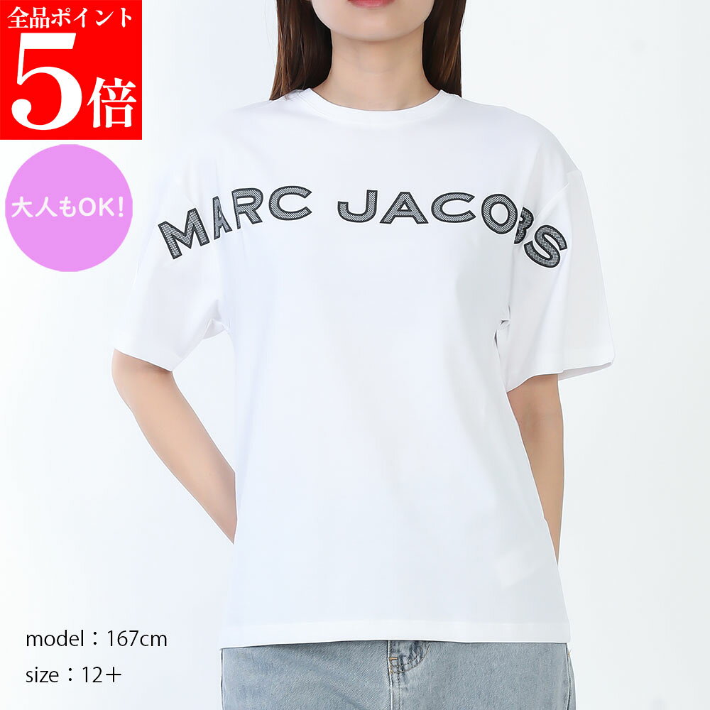 Rakuten - 【決算セール☆全品P5倍＆最大2万円スペシャルクーポン10日迄】MARC JACOBS KIDS マークジェイコブス キッズ Tシャツ W60766 レディース ガールズ 半袖 カットソー コットン クルーネック ロゴ 大人もOK 女性用 子供用