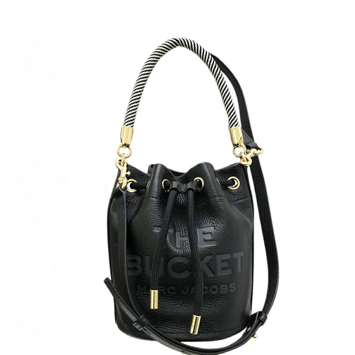 【決算大処分市☆全品10％OFFクーポン☆31日迄☆全品新品】MARC JACOBS マークジェイコブス H652L01PF22 001 ザレザーバケットバッグ/ハンドバッグ/ショルダー ブラック