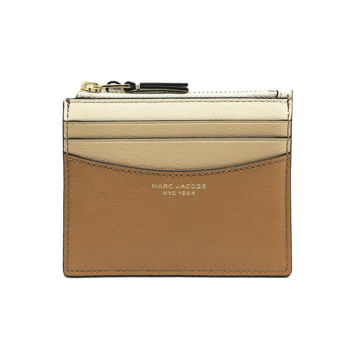 【決算大処分市☆全品10％OFFクーポン☆31日迄☆全品新品】MARC JACOBS マークジェイコブス S166L03FA22 225カラーブロック ザ ジップ カード ケース「SLIM 84」CATHAY SPICE MULTI ブラウン系