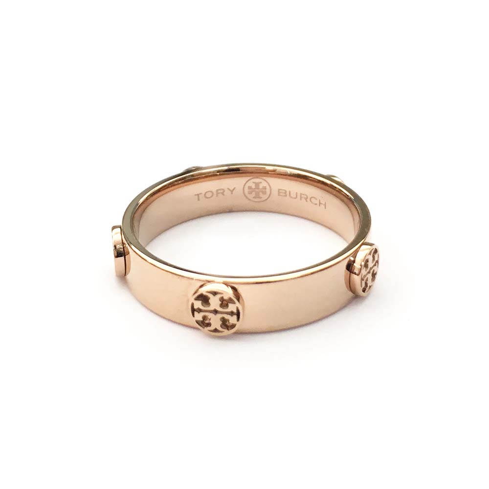 【決算大処分市☆全品10％OFFクーポン☆31日迄☆全品新品】TORY BURCH トリーバーチ 76882 654 ROSE GOLD ミラースタッズ リング / 指輪 レディース