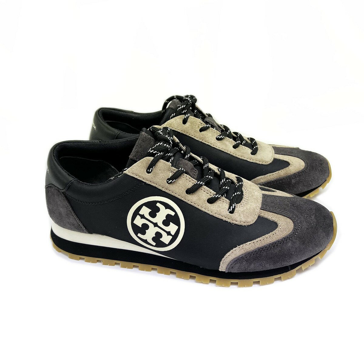 【激安!在庫大処分市☆全品5％OFFクーポン☆31日迄☆新品】TORY BURCH トリバーチ 86887 892 レディース VINTAGEナイロンランナースニーカー（替え紐付き）ブラック系