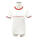 【GW・母の日ギフト直前お買得セール☆全品7％OFFクーポン☆30日迄☆全品新品】 GIVENCHY ジバンシィ BW70BF 3Y99 100レディスブランドロゴ スリムフィットTシャツ ホワイト×レッド