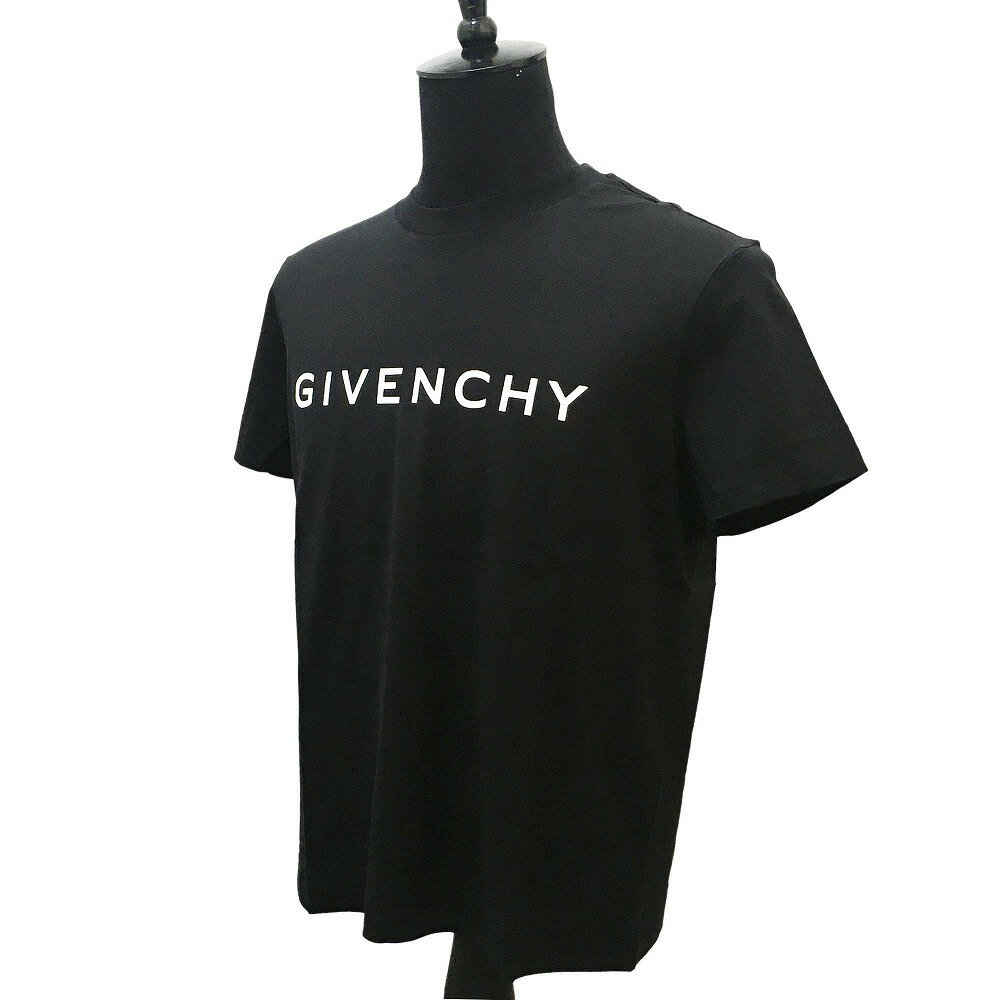 【決算大処分市☆全品10％OFFクーポン☆31日迄☆全品新品】 GIVENCHY ジバンシィ BW707Z 3YAC 001 ブランドロゴ アーキタイプ Tシャツ 半袖