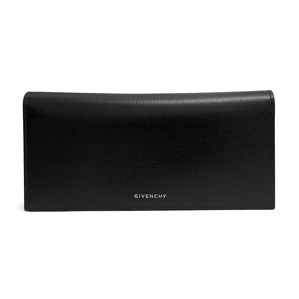 【決算大処分市☆全品10％OFFクーポン☆31日迄☆全品新品】GIVENCHY ジバンシィ BK6098 K1T4 001 ブランドロゴ ロングフラップ ウォレット BLACK 二つ折り長財布