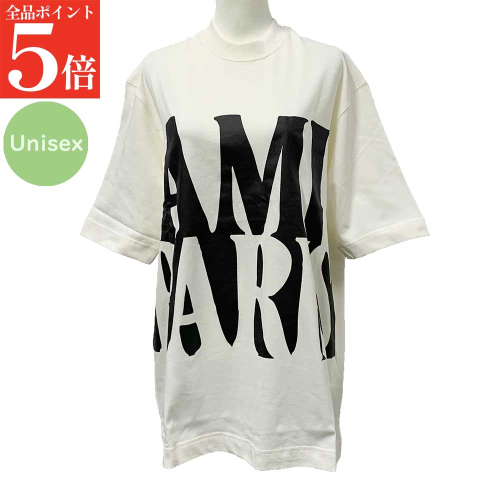 Rakuten - 【正規品・新品・GW直前スーパーSALE全品P5倍＆全品5％値引きクーポン30日迄】AMI PARIS アミパリス Tシャツ UTS381.726 Alexandre Mattiussi アレクサンドロ マテュッシ メンズ レディーズ ユニセックス オーバーサイズ ロゴ 女性用 男性用 婦人用 紳士用 男女兼用