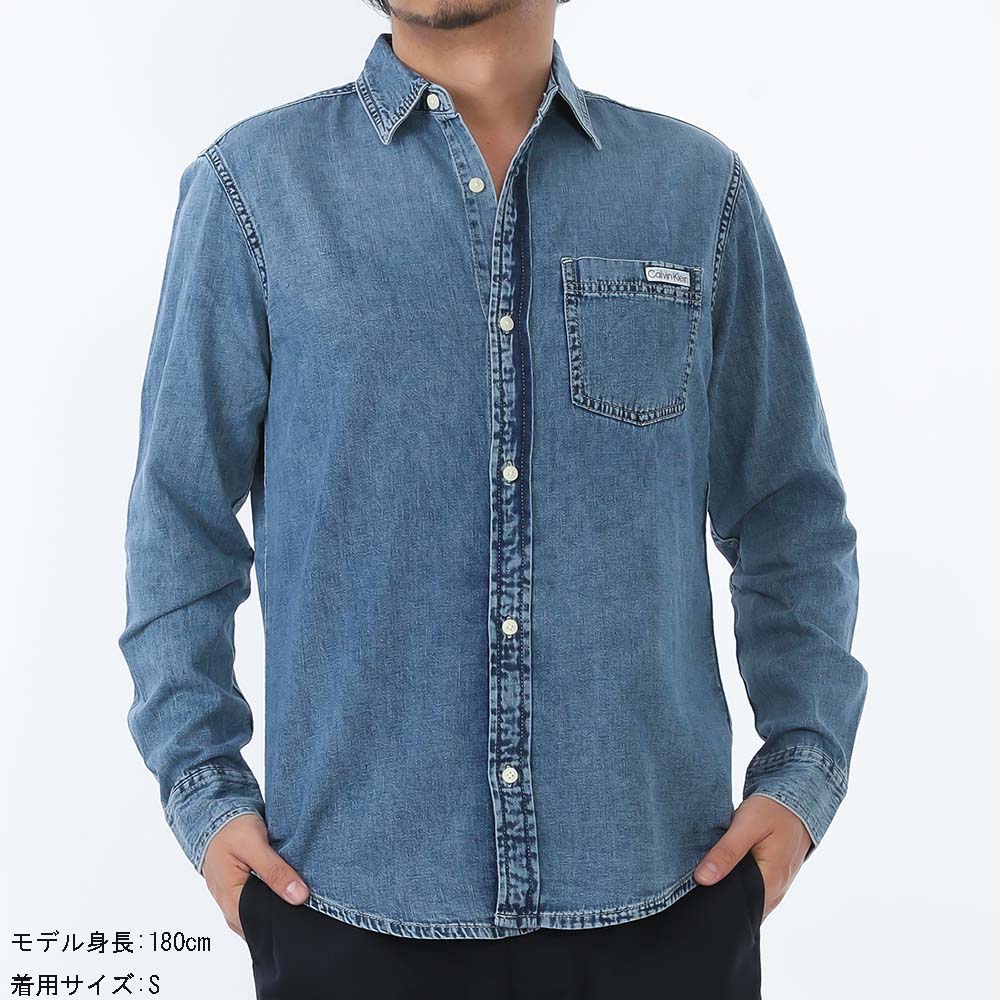 【サマーセール第2弾☆全品P3倍&最大15000円スペシャルクーポン31日迄Calvin Klein Jeans カルバンクライン ジーンズ LV040BM774 WHZ デニムシャツ