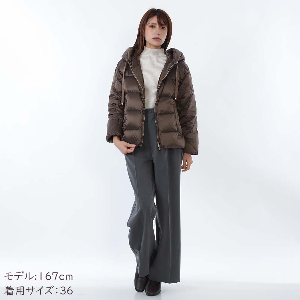 ブランドショップ リペイの【全品5%OFFクーポン＆P5倍! 8/31まで】MAX MARA The Cube マックスマーラ ザ キューブ 2619481084600 044 MTCSOFTFE 撥水キャンバスベルト付き レディース ダウンジャケット 女性用 婦人用｜アングル2