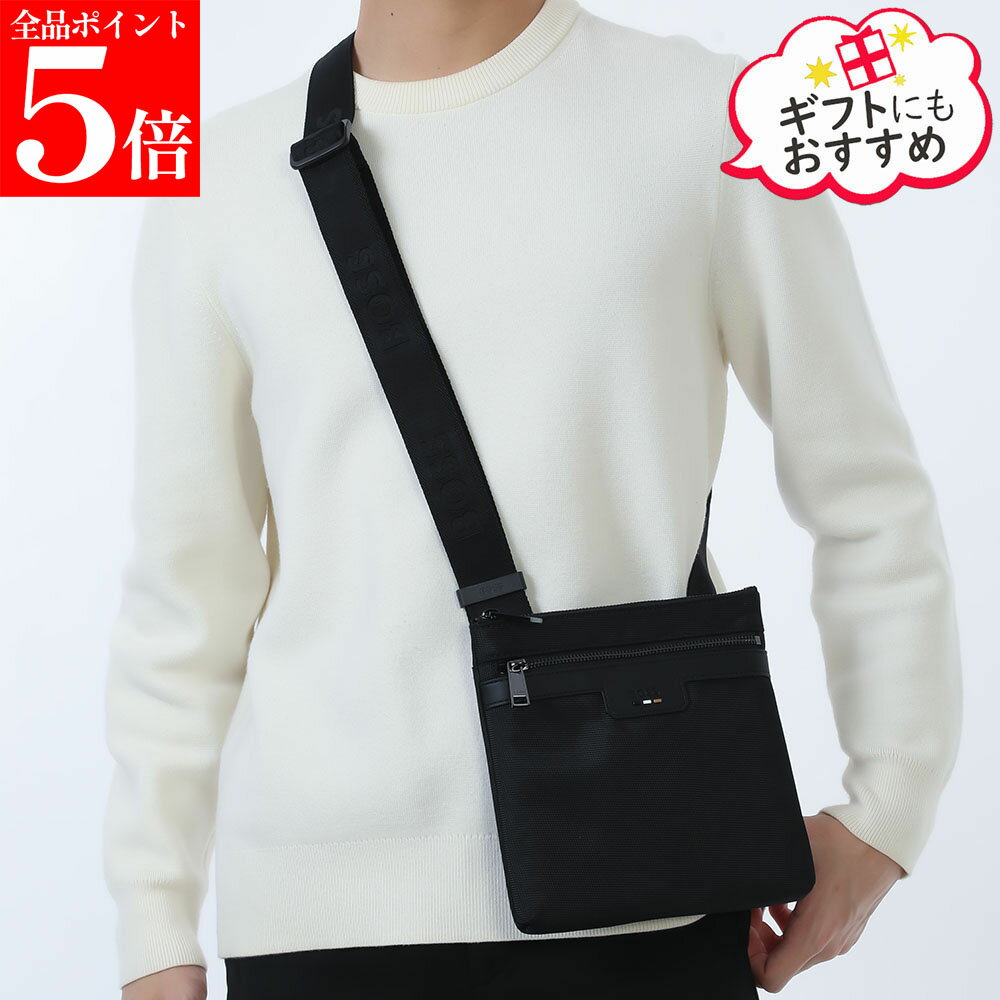 【楽天スーパーSALE☆全品P5倍＆最大2万円スペシャルクーポン15日迄】HUGO BOSS ヒューゴボス 50536191 001 Ray N Envelope クロスボディ ショルダーバッグ
