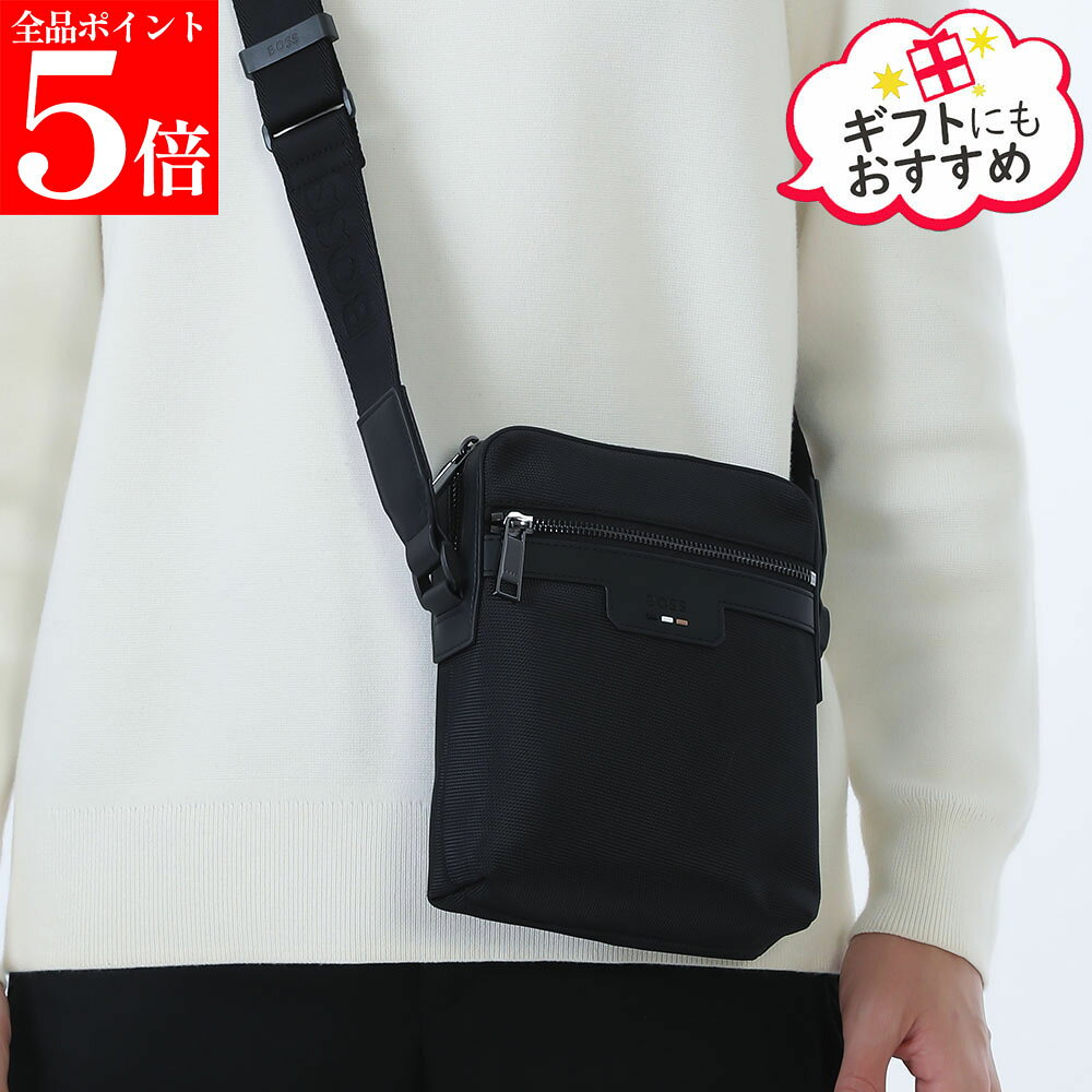 Rakuten - 【決算セール☆全品P5倍＆最大2万円スペシャルクーポン10日迄】HUGO BOSS ヒューゴボス 50536169 001 Ray N NS Zip クロスボディ ショルダーバッグ