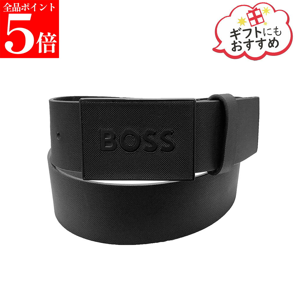 樂天商城 - 【決算セール☆全品P5倍＆最大2万円スペシャルクーポン10日迄】HUGO BOSS ヒューゴボス 50471333 001 BOSS Icon-S1 Sz40 ベルト